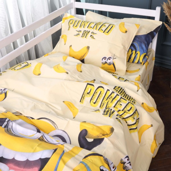 Фото - Комплект постельного белья MirSon Бязь 17-0808 Minions and bananas 220х240 (2200011492766)